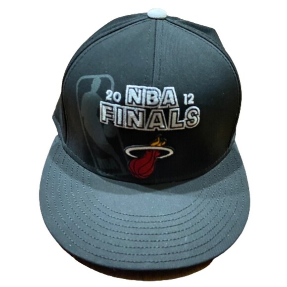 Adidas 2012 NBA Finals Miami Heat Basketball Fitted Cap One Size Flex - Picture 1 of 5